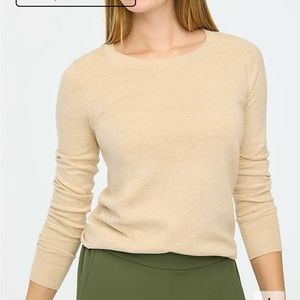 J Crew Teddy Sweater, cotton light tan / oatmeal color, women’s medium
